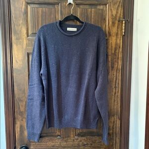 Speckled Navy Crewneck Sweater - Unbranded